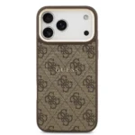 GUESS iPhone 17 Pro Max Faux Leather Case with MagSafe Classic Logo - Imagen 4