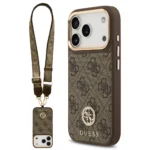 GUESS Faux Leather Rhinestone Logo Case for iPhone 17 Pro & Pro Max - Image 4