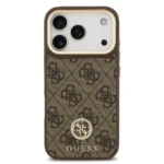 GUESS Faux Leather Rhinestone Logo Case for iPhone 17 Pro & Pro Max - Image 5