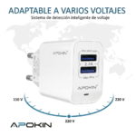 APOKIN Rapido Red Lightning Charger 2.4A - Image 3