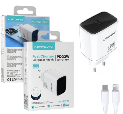 APOKIN 33W  USB-C FAST Charging with Lightning Cable