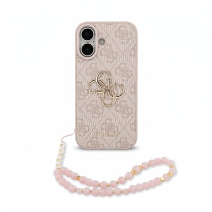 GUESS Classic 4G Faux Leather Protective Case for iPhone 17