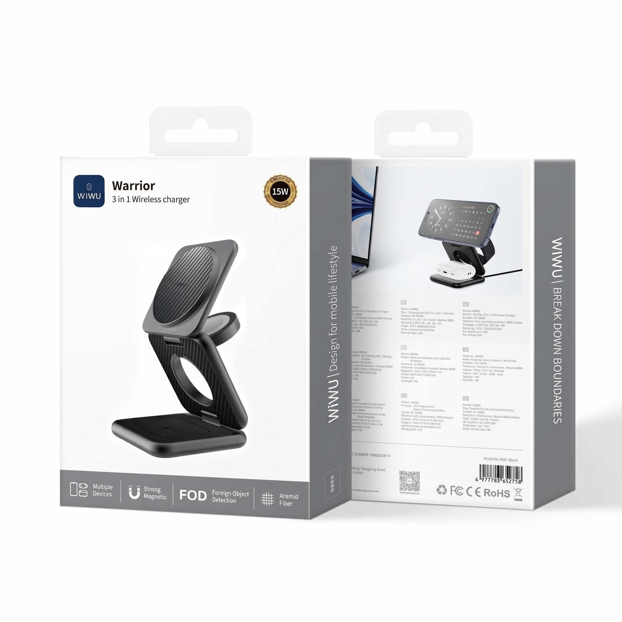 create_same_images_2K_202605120136 WIWU Kevlar 3-in-1 Wireless Charger Station - Imagen 1