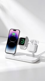 Anker MagGo Adjustable 3 in 1 Qi2 15W White Wireless Charging Station - Image 2
