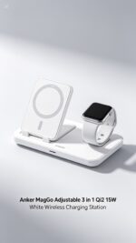 Anker MagGo Adjustable 3 in 1 Qi2 15W White Wireless Charging Station