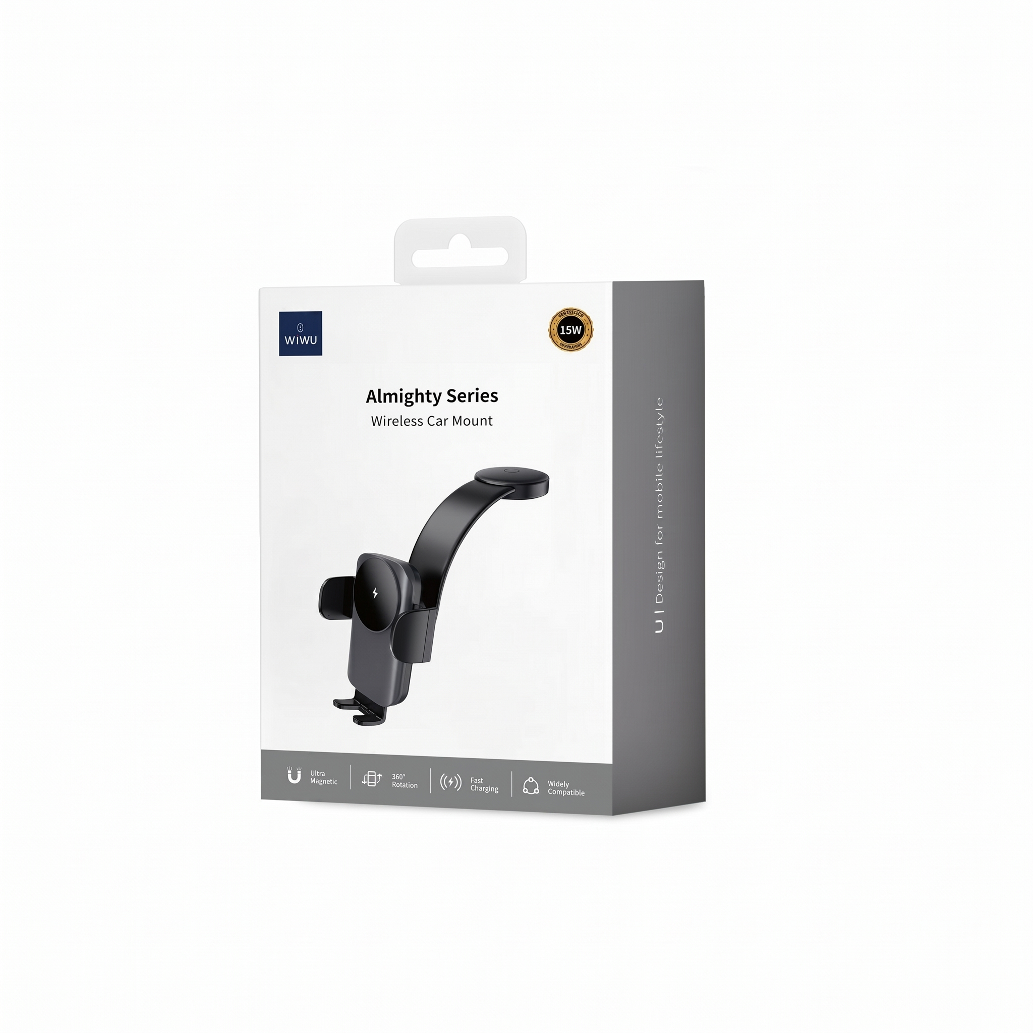 genrate_same_2K_202605120221 WIWU Almighty Wireless Car Charger Mount - Imagen 1